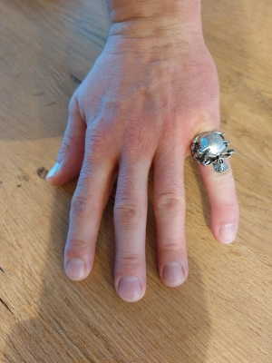 Pierścień czaszka Harley Davidson