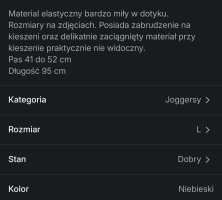 Spodnie joggery elastyczne