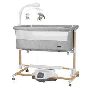 Łóżeczko dostawne Bloom | Szary | Drewno