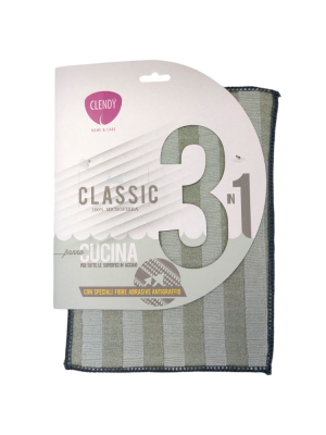 CLENDY - LINEA CLASSIC 3 IN 1 CUCINA - ŚCIERKA Z MIKROFIBRY DO MYCIA  KUCHNI
