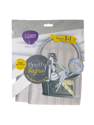 CLENDY - 3 IN 1 PRETTY BAGNO - ŚCIERKA Z MIKROFIBRY DO MYCIA ŁAZIENKI