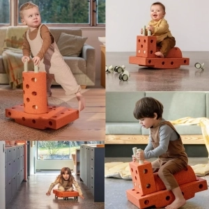 MODU Curiosity Set – Kreatywne klocki rozwijające motorykę dużą | Pomarańczowy